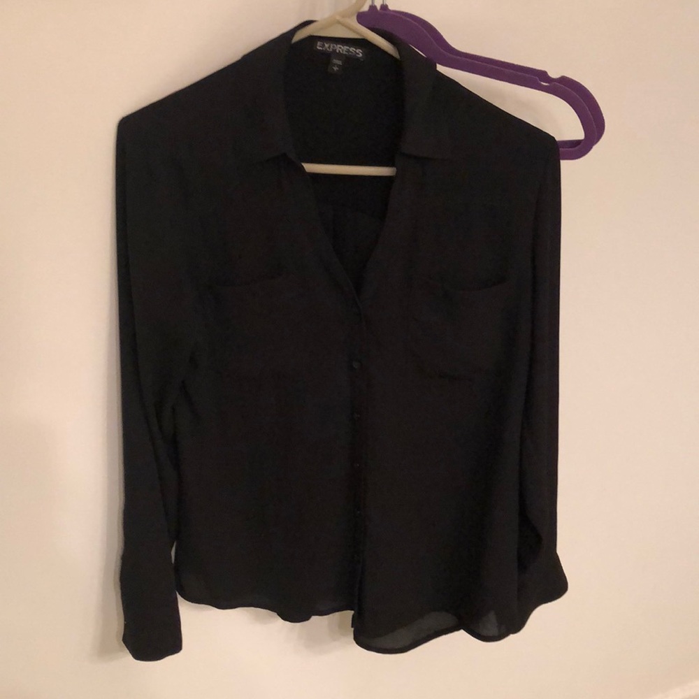 Black Express Button Up dress shirt